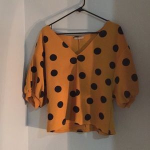 Zara Dot yellow blouse